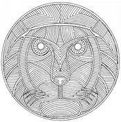 Målarbild Mandala lejon