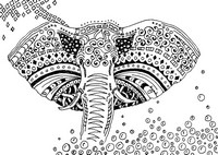 Coloriage anti-stress Elephant