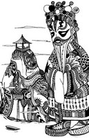Målarbild Kinesisk opera