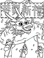 Art Therapy coloring page Chinese Lion Dance 