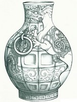 Art Therapy coloring page Chinese Vase