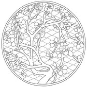 Art Therapy coloring page Chinese garden