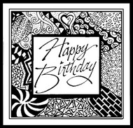 Art Therapy coloring page Happy Birthday!