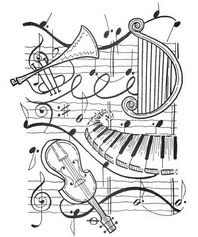 Harp, trumpet, violin, piano...