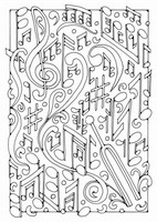 Art Therapy coloring page Musical notes