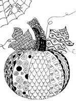 Art Therapy coloring page Pumpkin Halloween