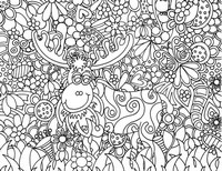 Art Therapy coloring page Santa Claus's reindeer