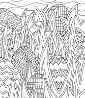 Art Therapy coloring page Hunting in eggs