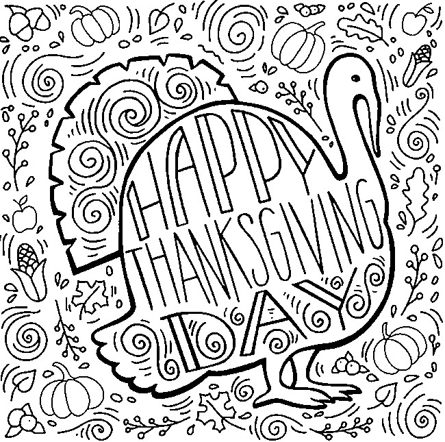 Art Therapy coloring page Thanksgiving