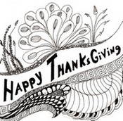 Art Therapy coloring page Happy Thangsgiving!