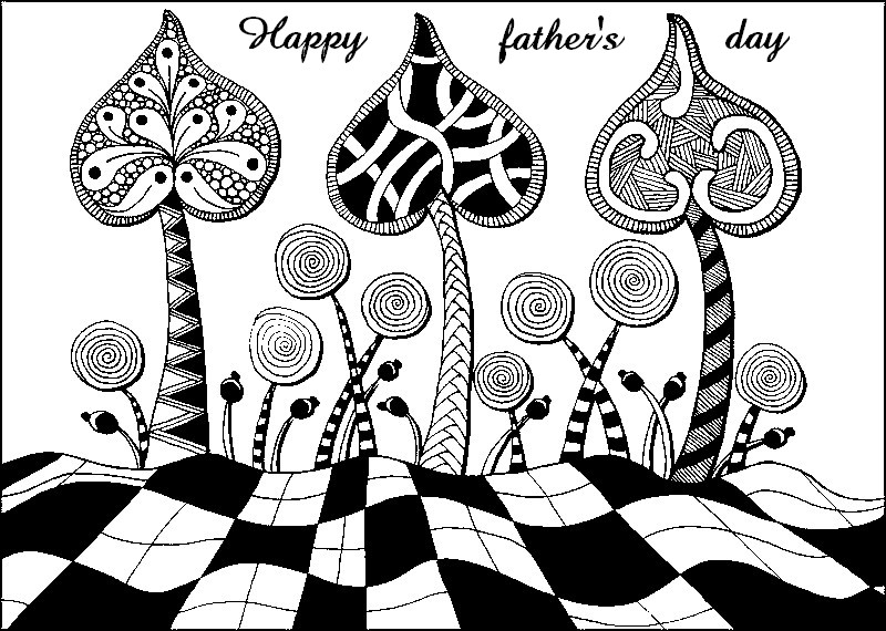 Art Therapy coloring page Father's day