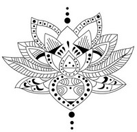 Dibujo para colorear relajante Flor de loto