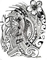 Målarbild Polynesiska tatuering