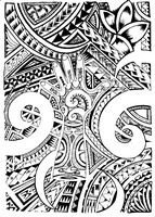 Målarbild Maori tatuering