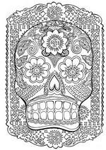 Art Therapy coloring page Tattoo: death's-head