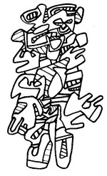 Disegno da colorar antistress Jean Dubuffet