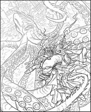 Art Therapy coloring page Kraken