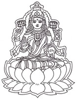 Dibujo para colorear relajante Dios hindú