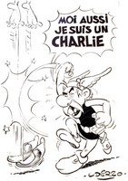 Coloriage anti-stress Uderzo: Asterix est Charlie