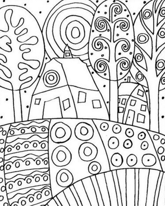 Dibujo para colorear relajante Gustav Klimt