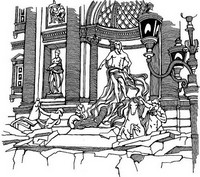 Art Therapy coloring page Fountain of Trevi